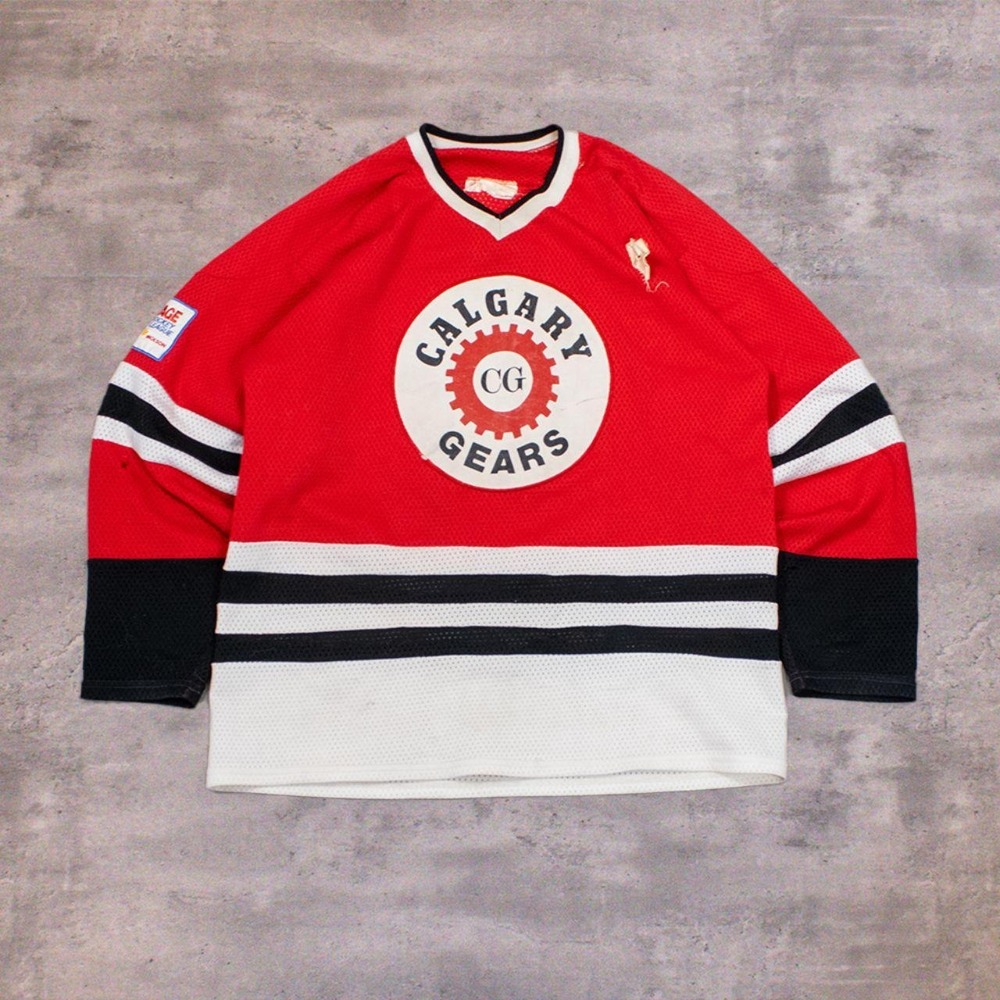 Vintage 1990's 90' Coopers Calgary Gear's Red Oversize Baggy Red Jersey